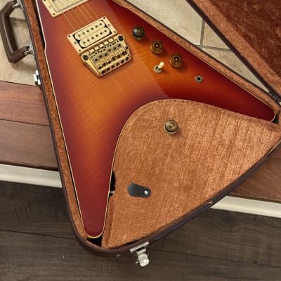 RARE Vintage Ibanez Flying V RR550 1983 Rocket Roll Cherry Sunburst image 24
