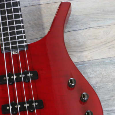 Unique! Parker Deluxe FB4 4-String Fly Bass Trans Red Quilt + OGB image 7