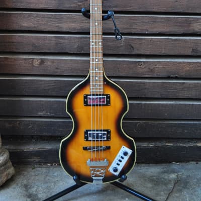 1960s Teisco Violin Bass Vintage w/ Scroll Headstock Japan, FB-2