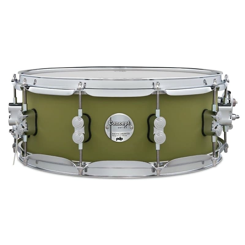 PDP Concept Maple Snare Drum 14x5.5 Satin Olive image 1