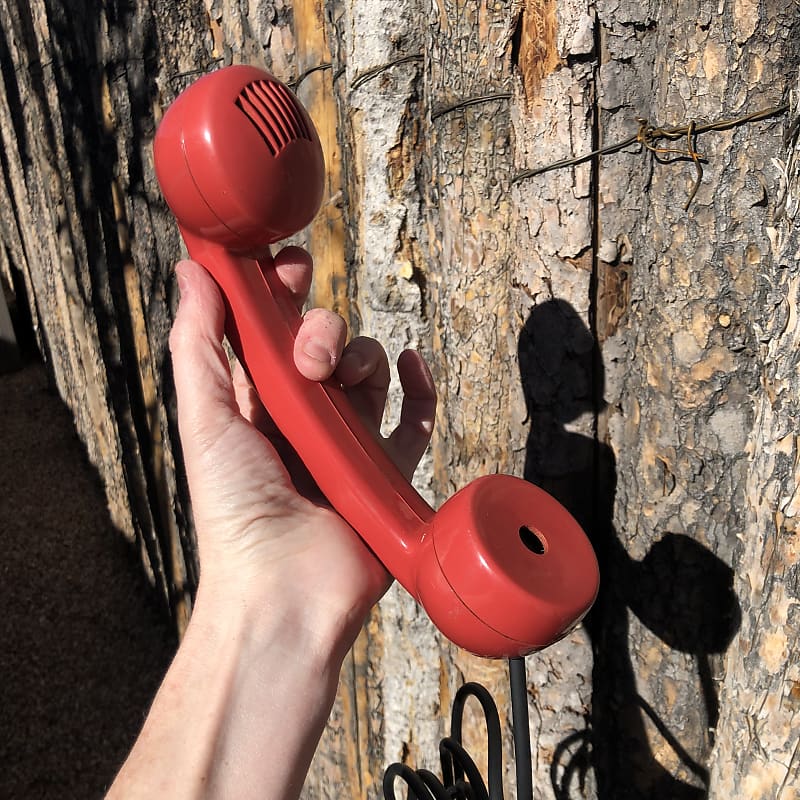 Vintage RED Ukrainian LoFi telephone microphone. Mic is in | Reverb