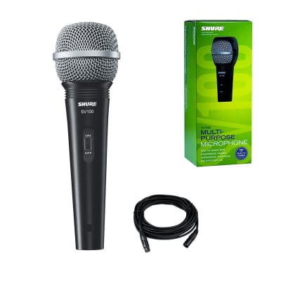 Shure SV100-W Multi-Purpose Dynamic Microphone + Mic Stand image 2