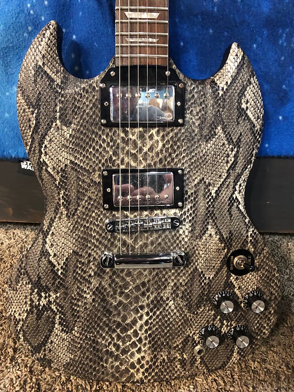 Spear Snake Skin SG Snake Skin w/ Hardshell Case | Reverb