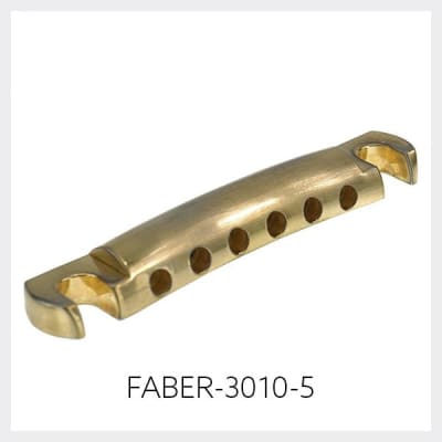 Faber TP-'59 Vintage Spec Aluminium Stop Tailpiece - gold image 6