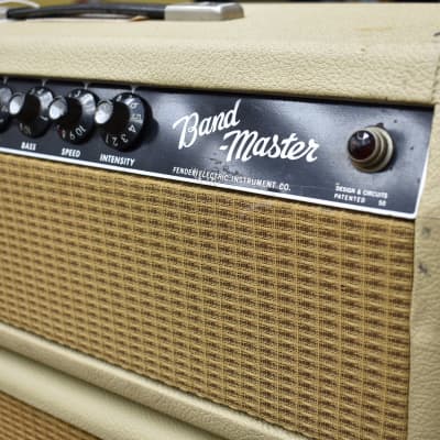1963 Fender Bandmaster Head and Cabinet Blonde 2x12 Original Vintage Tube Guitar Amp + Covers/ Ftsw image 9