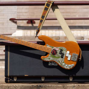 Fender 1976 Left-Handed Precision Hot Rod Natural Amber image 1