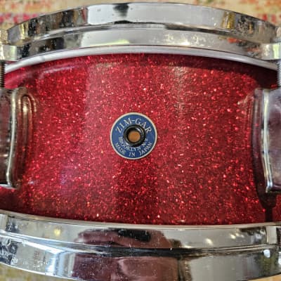 Zim Gar 12x5" Red Sparkle Snare Drum - Japan 1960s image 3