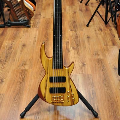 Chris Larkin Reacter 5B Fretless Spalted Maple image 2