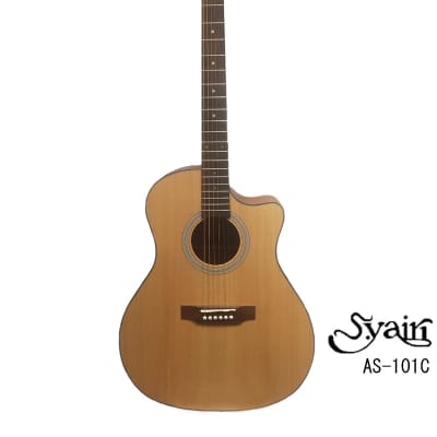 S.yairi AS-101C Solid Sitka Spruce & Mahogany Cutaway Grand Auditorium acoustic Guitar image 2