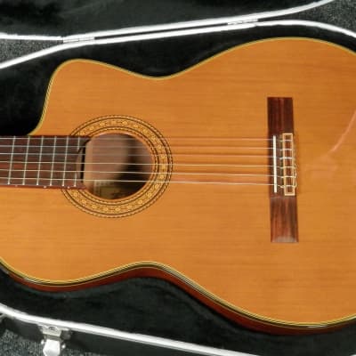 Takamine CD132SC Classical Cutaway Acoustic Electric Guitar with case used Made in Japan image 2