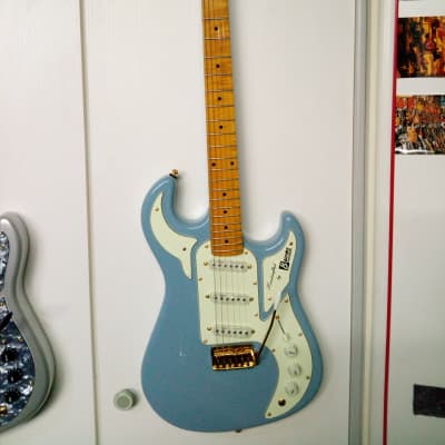 BURNS Marquee Club Series Guitar 1 of 1 Prototype NOS 2000 blue image 2