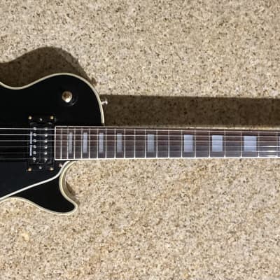 Maya Les Paul Custom Style Guitar 1972 Black image 2