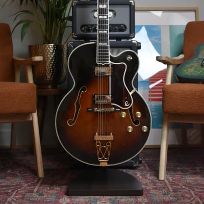 1983 Epiphone Japan Emperor (F) Antique Sunburst, w/OHSC, Matsumoku, Vintage Archtop, MIJ, Fret Nibs image 11