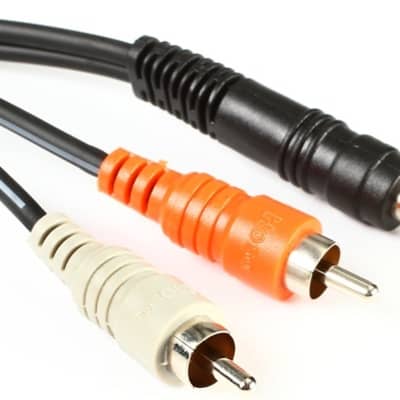 Hosa CYR-303 Y Cable - 1/4-inch TS Male to Dual RCA Male - 9 foot image 1