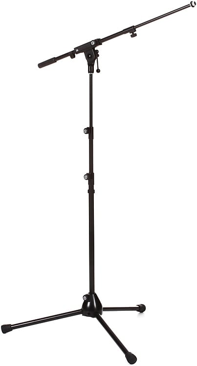K&M 252 Microphone Stand with Telescoping Boom - Black image 1