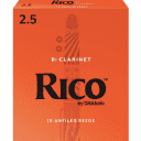 Rico Rico Bb Clarinet Reeds - Strength 2.5 (10-Pack) 2010s Standard
