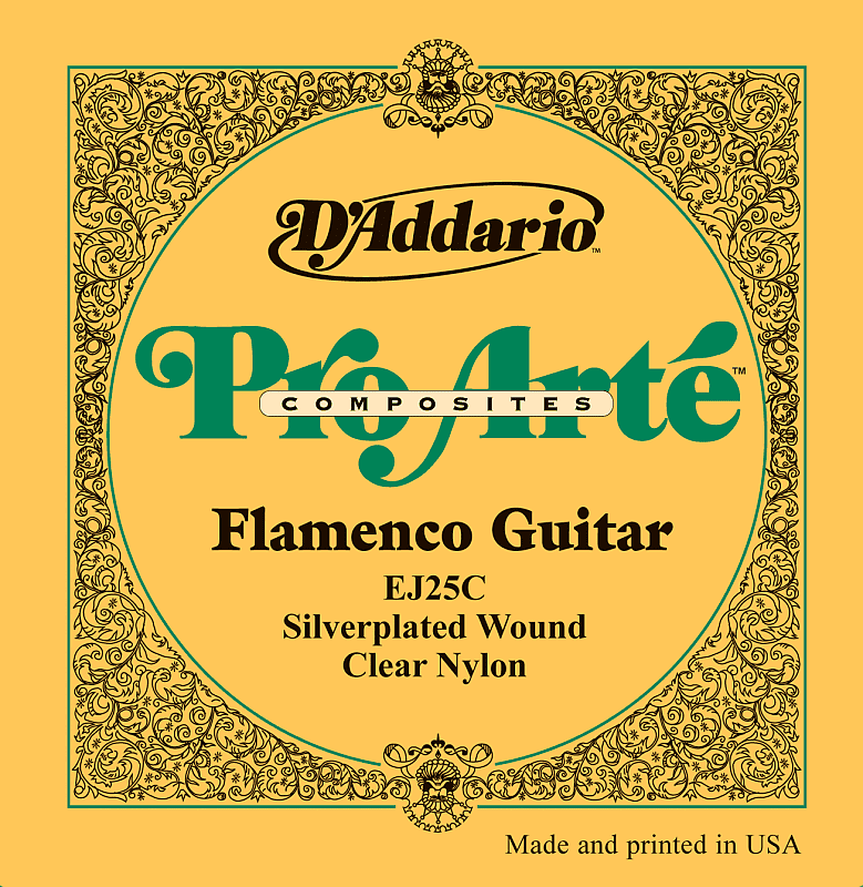D'Addario EJ25C  Pro-Arte Clear Nylon Composite Flamenco Guitar Strings image 1