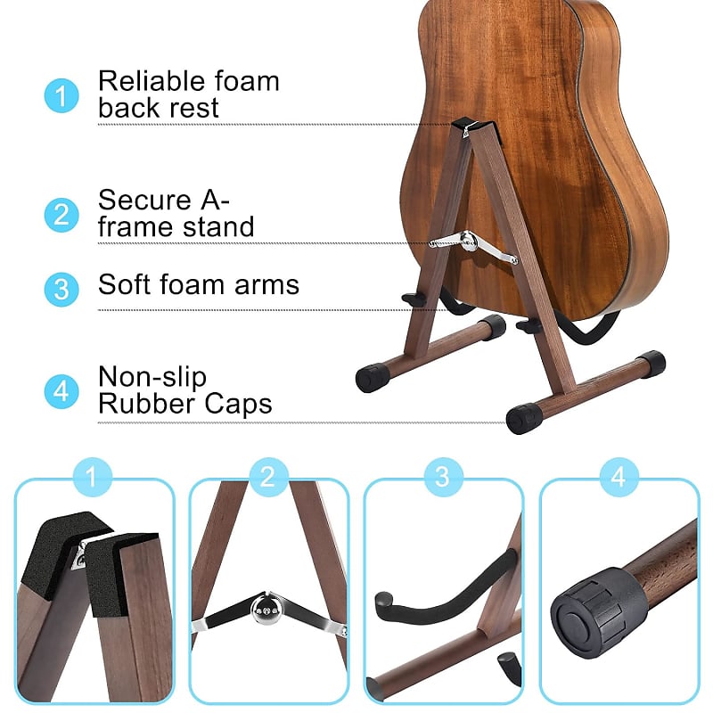 Guitar Stand Bamboo Guitar Floor Stand Ukulele Stand Guitar Support Stand  USA