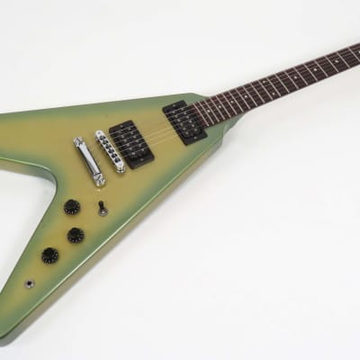 Gibson Flying V 1984 Rare Green Burst Finish with Case image 2