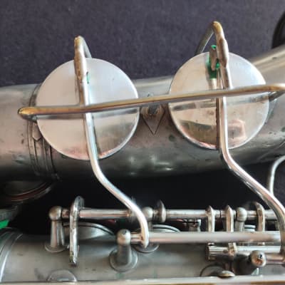 CONN TRANNY 6M 256xxx Alto Sax SILVER GOLDEN BELL, SOUNDS GREAT ALL ORIGINAL image 6