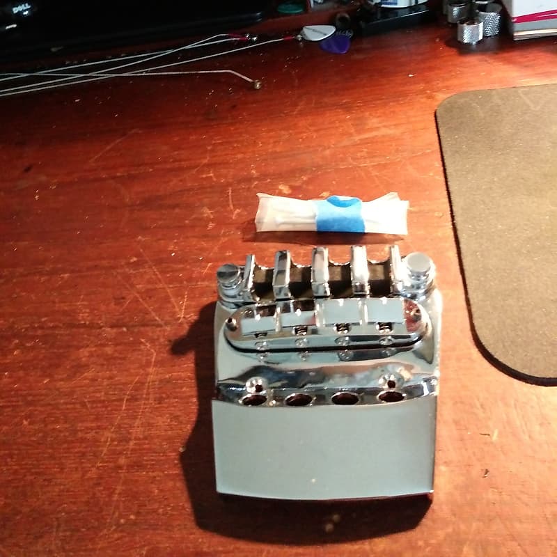 Allparts Rickenbacker Bass Bridge, Chrome Reverb