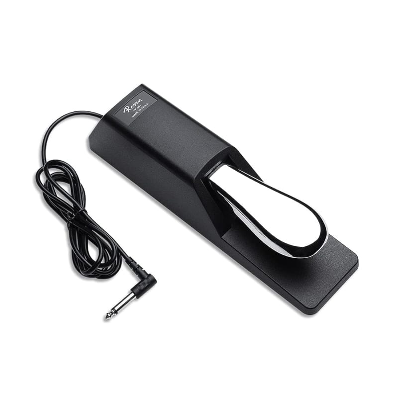 RockJam Universal Sustain Pedal for Electronic Keyboards and Digital Pianos  With Polarity Switch, Anti-Slip Rubber Bottom and 5.9 ft. Cable