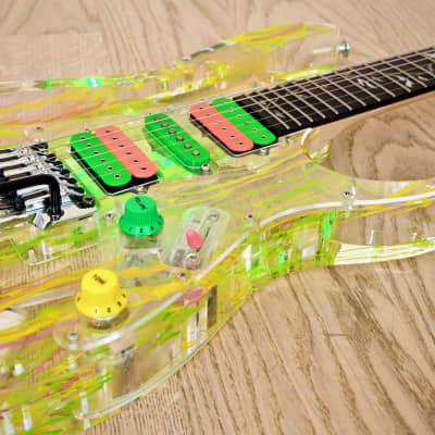 2007 Ibanez JEM 20th Anniversary Steve Vai Signature Acrylic Guitar Near Mint w/ Case & Tags image 7