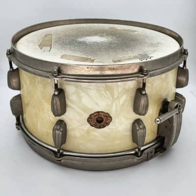 Used Vintage Slingerland Radio King Snare Drum 14x7 WMP - Good