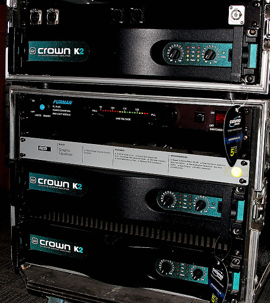 Crown K2 Power Amplifier 500 WPC 8 ohms, 800 WPC 4 ohms Reverb