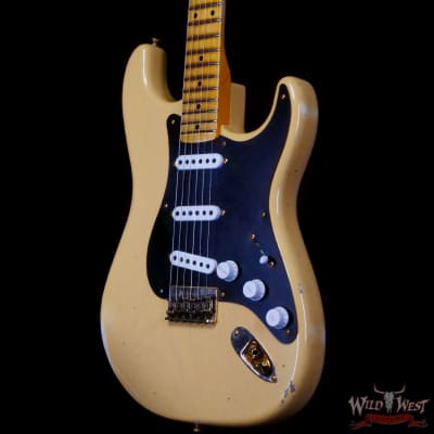 Fender Custom Shop Limited Edition 70th Anniversary 1954 Stratocaster Hardtail Relic Nocaster Blonde with Black Pickguard & Gold Hardware 6.90 LBS image 2