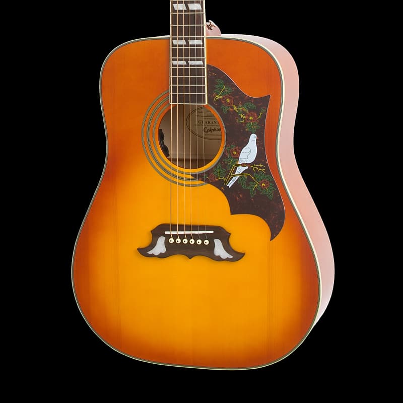 Epiphone Dove Pro Violinburst Acoustic Electric Guitar | Reverb