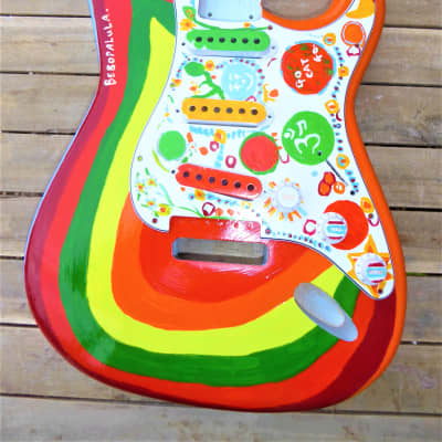 DY Guitars George Harrison Beatles "Rocky" custom relic strat body PRE-BUILD ORDER image 6