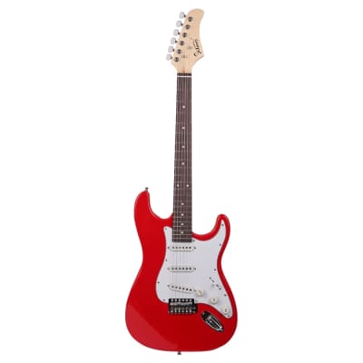 Glarry Red GST Rosewood Fingerboard Electric Guitar for sale