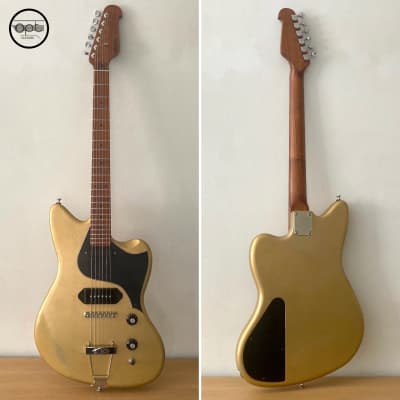 OPT Guitars | Pennod 1 | JM Style | Random Relic | Satin Sleek | Shock Gold / Blue with 3-Ply Black Guard image 1