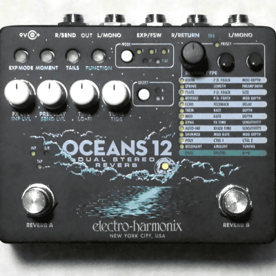 New Electro-Harmonix EHX Oceans 12 Dual Stereo Reverb Guitar