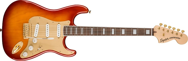 Fender Squier 40th Anniversary Stratocaster Gold Edition Sienna Sunburst image 1