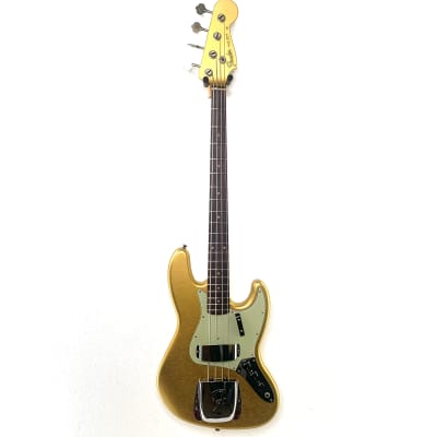 Fender Fender Custom Shop '63 Jazz Bass Journeyman - Aged Aztec Gold w/ Matched Headstock image 3