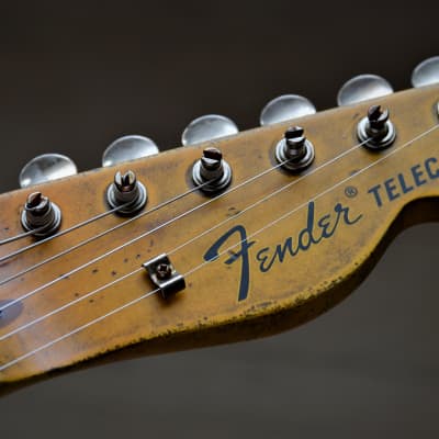 American Fender Custom Telecaster Nitro Heavy Relic Blue Sparkle image 17