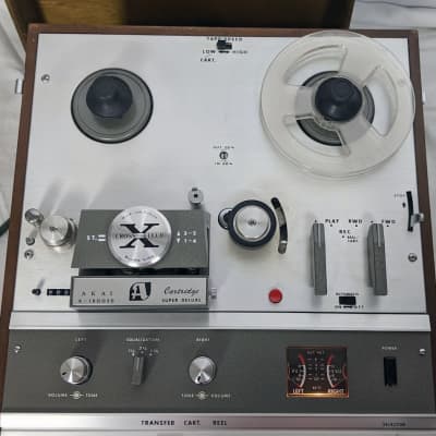Akai X-1800SD Reel to Reel / 8 Track Tape Recorder 1970 - w/ Original Cover