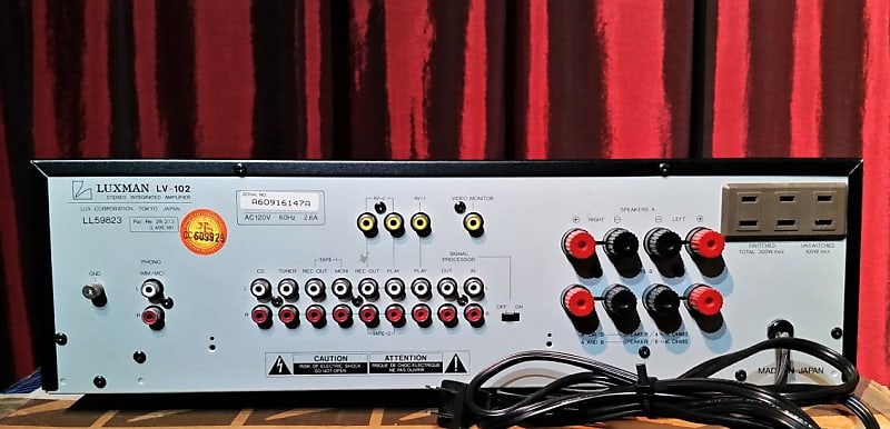 ALPINE/LUXMAN LV-102　ステレオアンプ　昭和レトロアンプ Yahoo!オークション - 【侮れない音質】ALPINE/LUXMAN LV-102 美