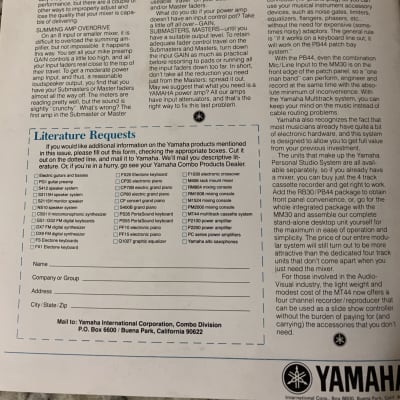 Yamaha Sample & Hold Magazine DX7 DX9 SBG200 SC300T 1984 image 12