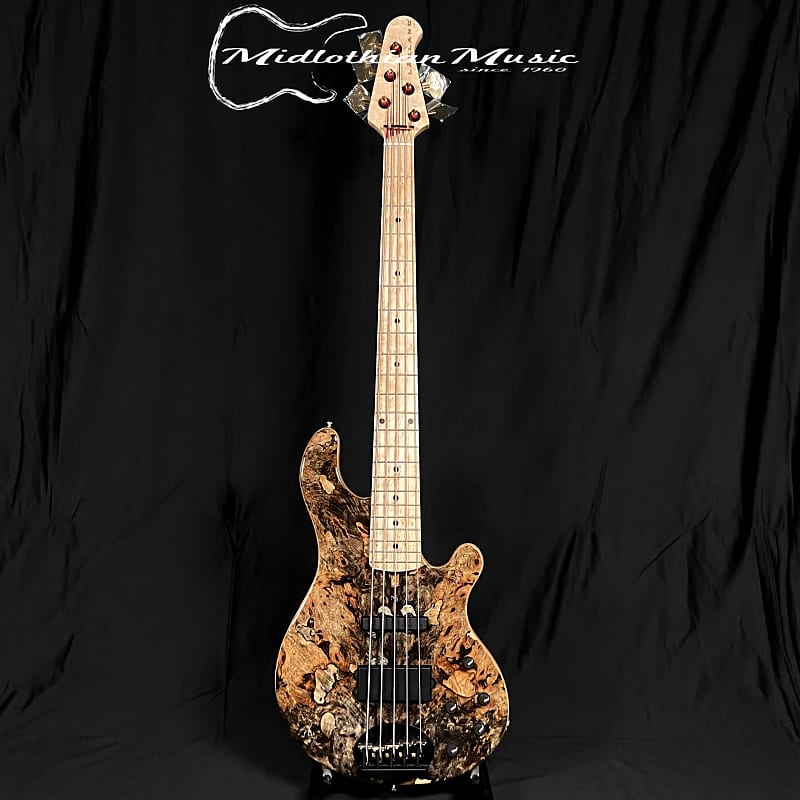Lakland USA 55-94 Custom Deluxe - 5-String Bass - Buckeye Burl Gloss Finish & Gold/Black Hardware w/Case (7935) image 1