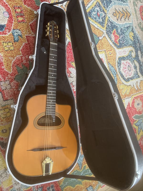 Gitane D500 Gypsy Jazz Natural Guitar w/ Case MACCAFERRI Reverb