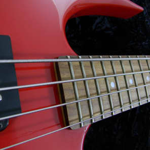BC RICH Vintage 1989 Virgin Bass Guitar Platinum Series Ferrari Red Maple Neck image 9