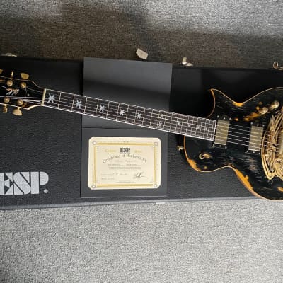 ESP Custom Shop Distressed Black Warbird Will Adler Lamb of God Signature  inklusive original ESP Koffer und Zertifikat image 11