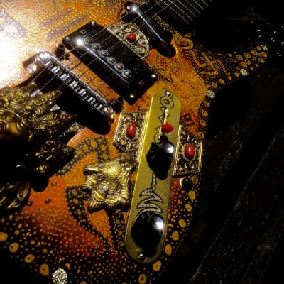 Recaster #28 The Overland 2018 Black n Gold Hippie Trail Guitar image 1