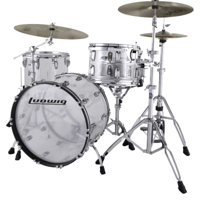 Ludwig *Pre-Order* Vistalite Clear Fab Kit 14x22/16x16/9x13 Shell Pack Drums Set Special Order Authorized Dealer image 2