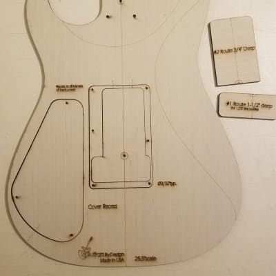 Guitarsbydesign StratFusion Guitar Body Template 2020 Natural image 4