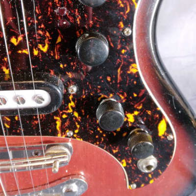Kawai Vintage Made in Japan Offset Body Electric Guitar 1960s Red Burst image 8