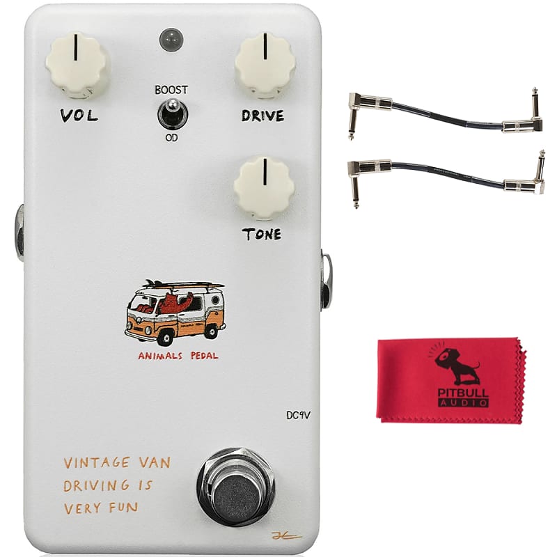 Animals Pedal Vintage Van Driving is Very Fun V2 Pedal w/ Patch Cables &  Cloth